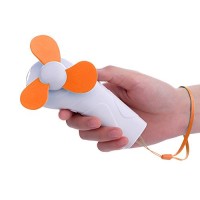 Mini Handheld Fan  Awakingdemi Fashion Summer Cooling Battery Operated Fan Outdoor Portable LED Flashlight Fan with Soft Wind and Ultra-quiet for Home  Office Travel Music Festival and Preventing from Heat Stroke(Orange) - B07F3PRJLS
